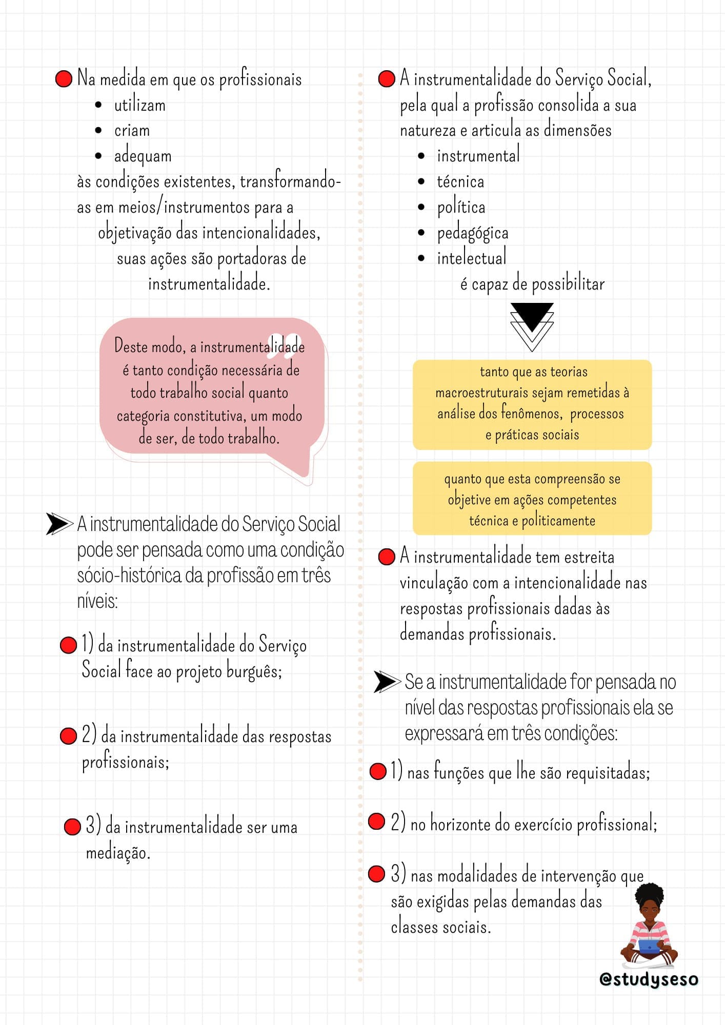 Resumão Instrumentalidade e Instrumentais Serviço Social Esquematizado